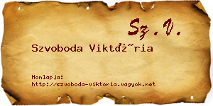 Szvoboda Viktória névjegykártya